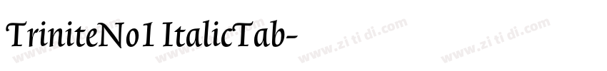 TriniteNo1 ItalicTab字体转换 TriniteNo1 ItalicTab字体转换